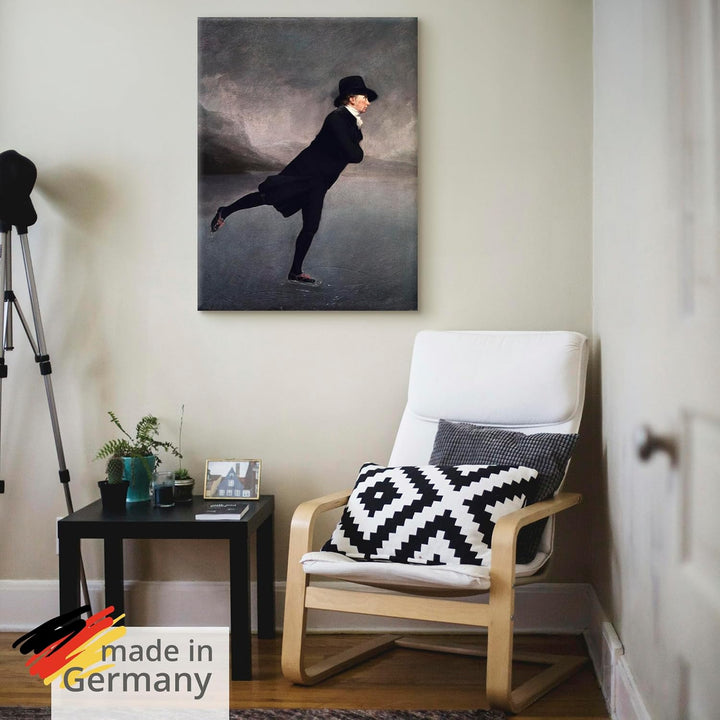 ARTland Leinwandbilder Wandbild Bild auf Leinwand 30x40 cm Wanddeko See Eis Pfarrer Robert Walker be