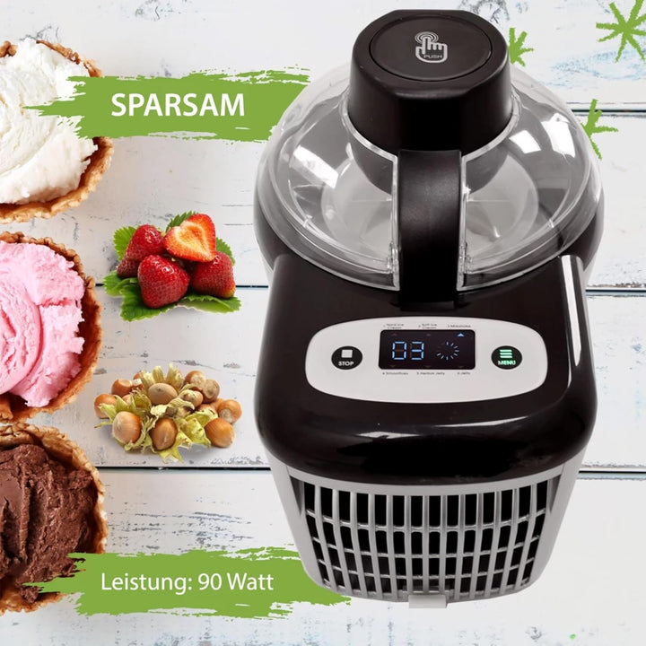 Syntrox Eismaschine Jalis Frozen Yogurt & Milchshake, Softeis selber machen, Kalte Köstlichkeiten zu
