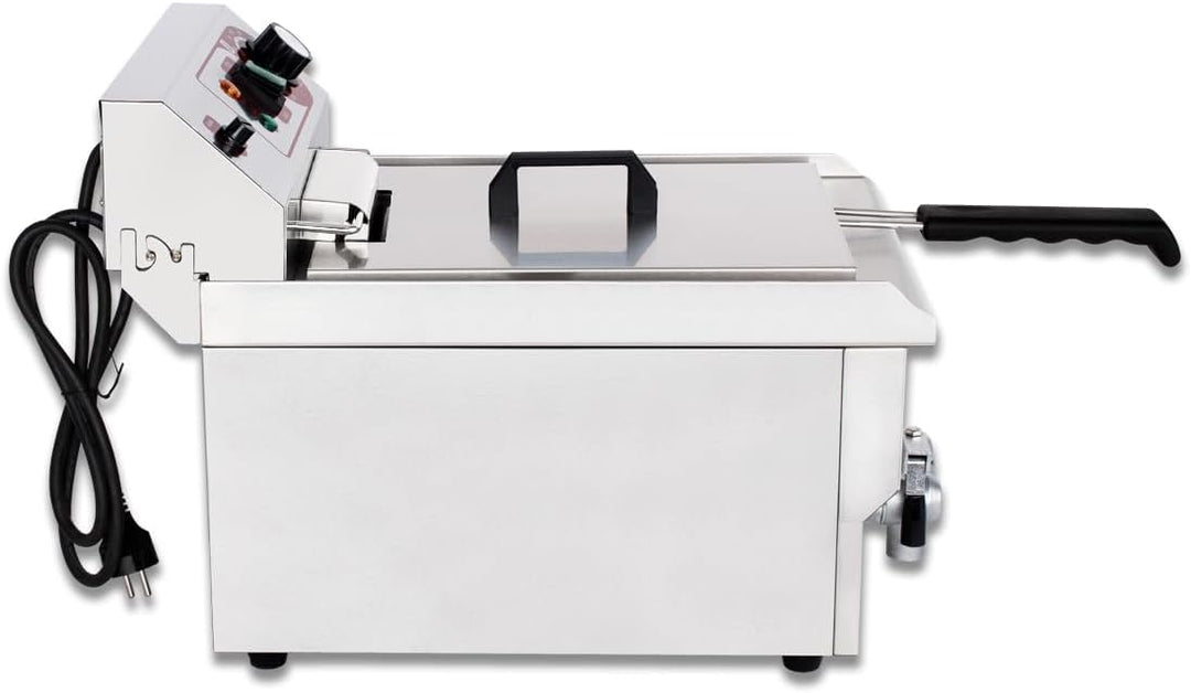 Beeketal 'BWF-131P' Profi Gastronomie Kaltzonen Fritteuse (13 Liter Volumen für max. 8,5 Liter Öl) E