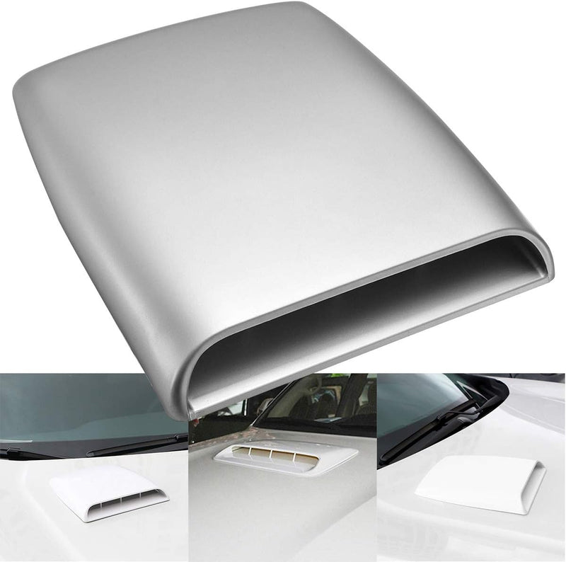 KATUR Universal Car Dekorative Luftstrom Einlasshaube Scoop Vent Turbo Bonnet Cover Grau, grau