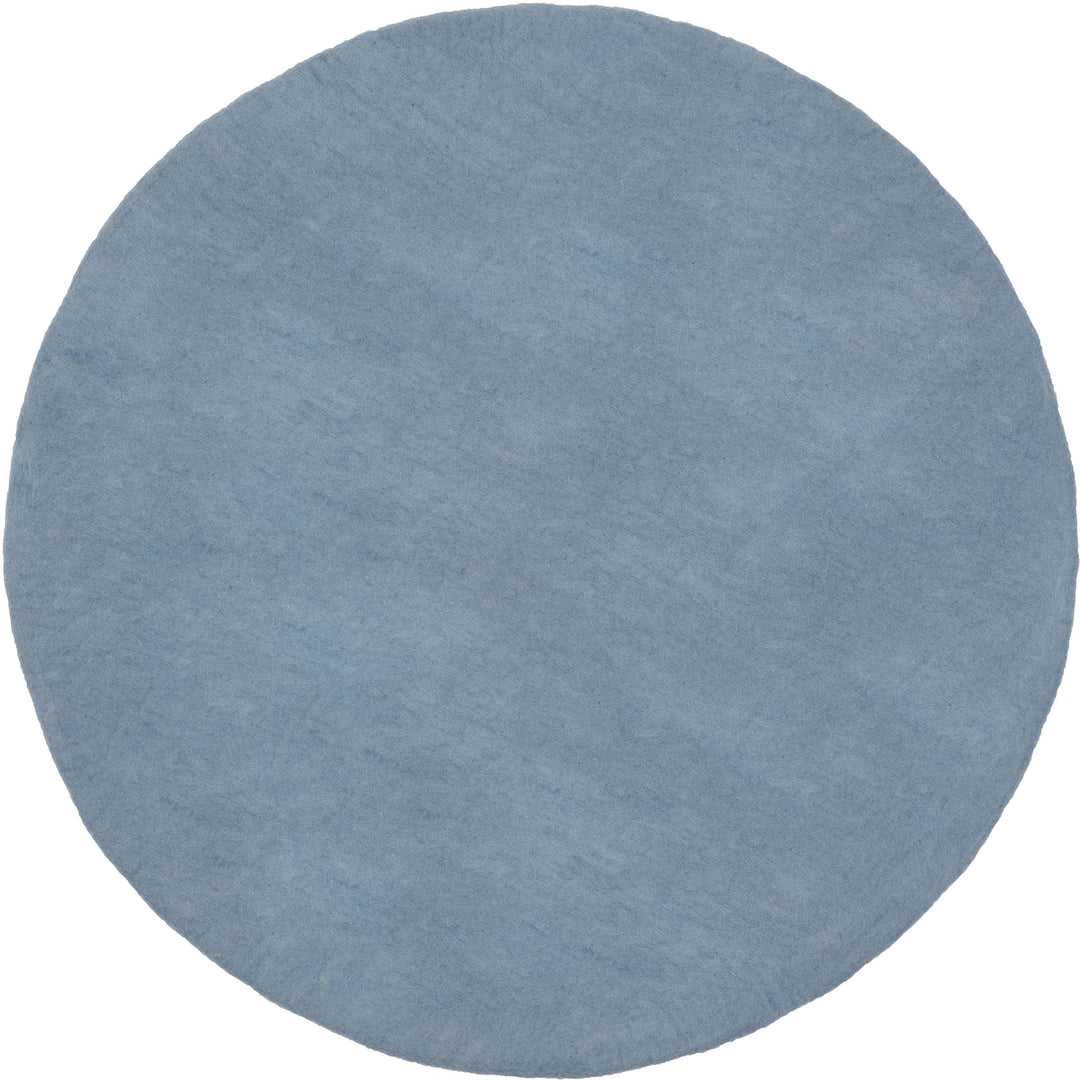 myfelt Mia Filzteppich — Ø 70 cm, ideal für Schlaf-, Wohn-, Kinderzimmer, Flur & Bad Hellblau 70cm Ø