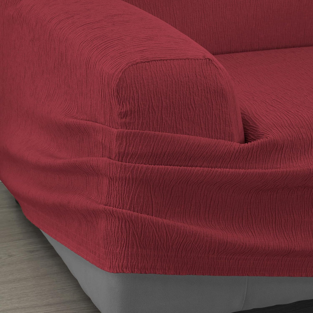 Martina Home Elastischer Sofabezug Modell Emilia 3 Plätze Burgunderrot 3 Sitzer Burgunderrot, 3 Sitz