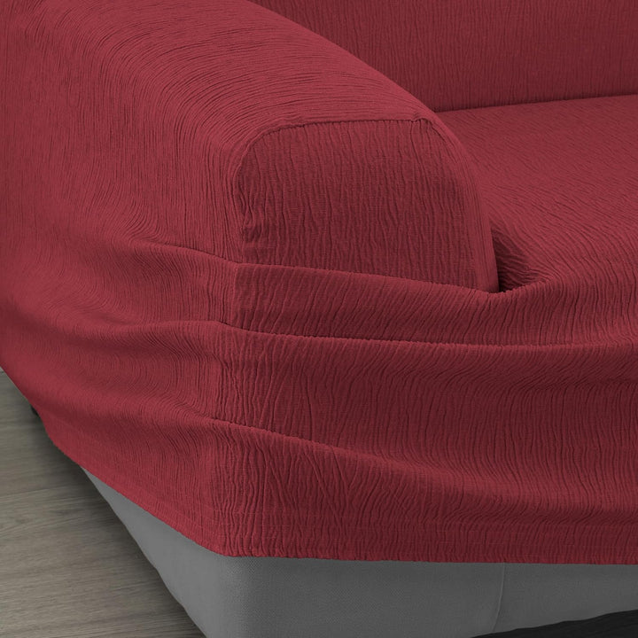 Martina Home Elastischer Sofabezug Modell Emilia 3 Plätze Burgunderrot 3 Sitzer Burgunderrot, 3 Sitz