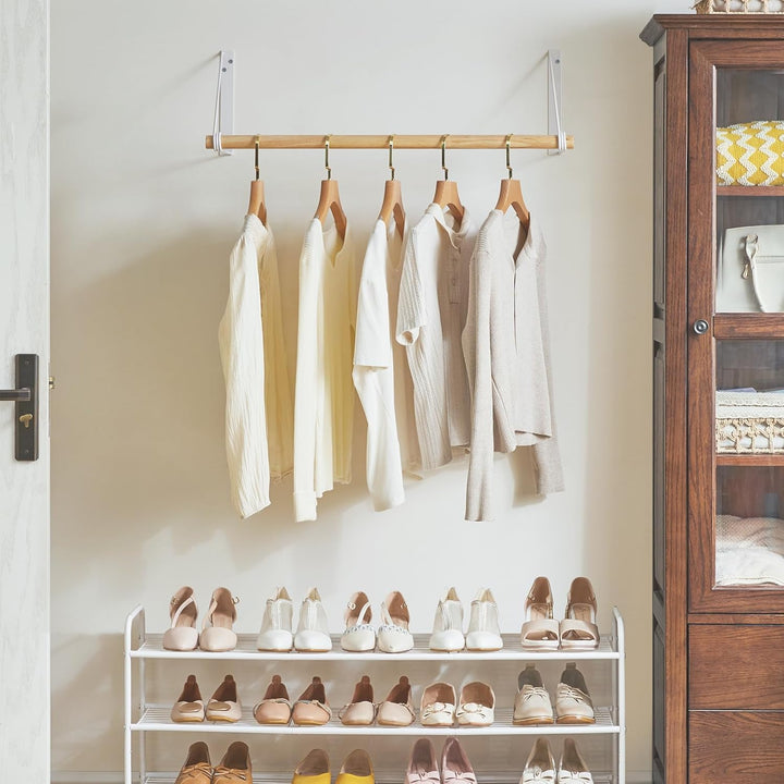 IBUYKE Kleiderstange Wandmontage-Wand Kleiderständer,Flur Möbel im Industrial Stil,Moderne Garderobe