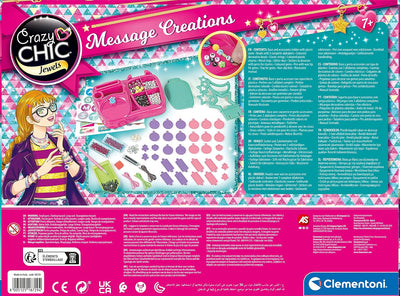 Clementoni - Crazy Chic Lab-Set zur Herstellung von Armbändern, Charms, Halsketten, Kreativspiel für