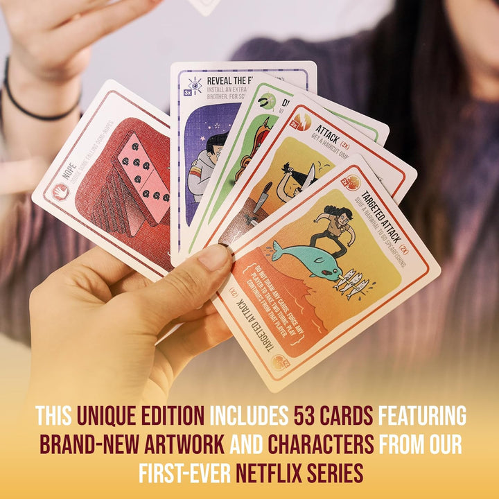 Exploding Kittens - Good vs. Evil - 2-5 Players - Ages 7+ - Inspired by Netflix Show - High Stakes F