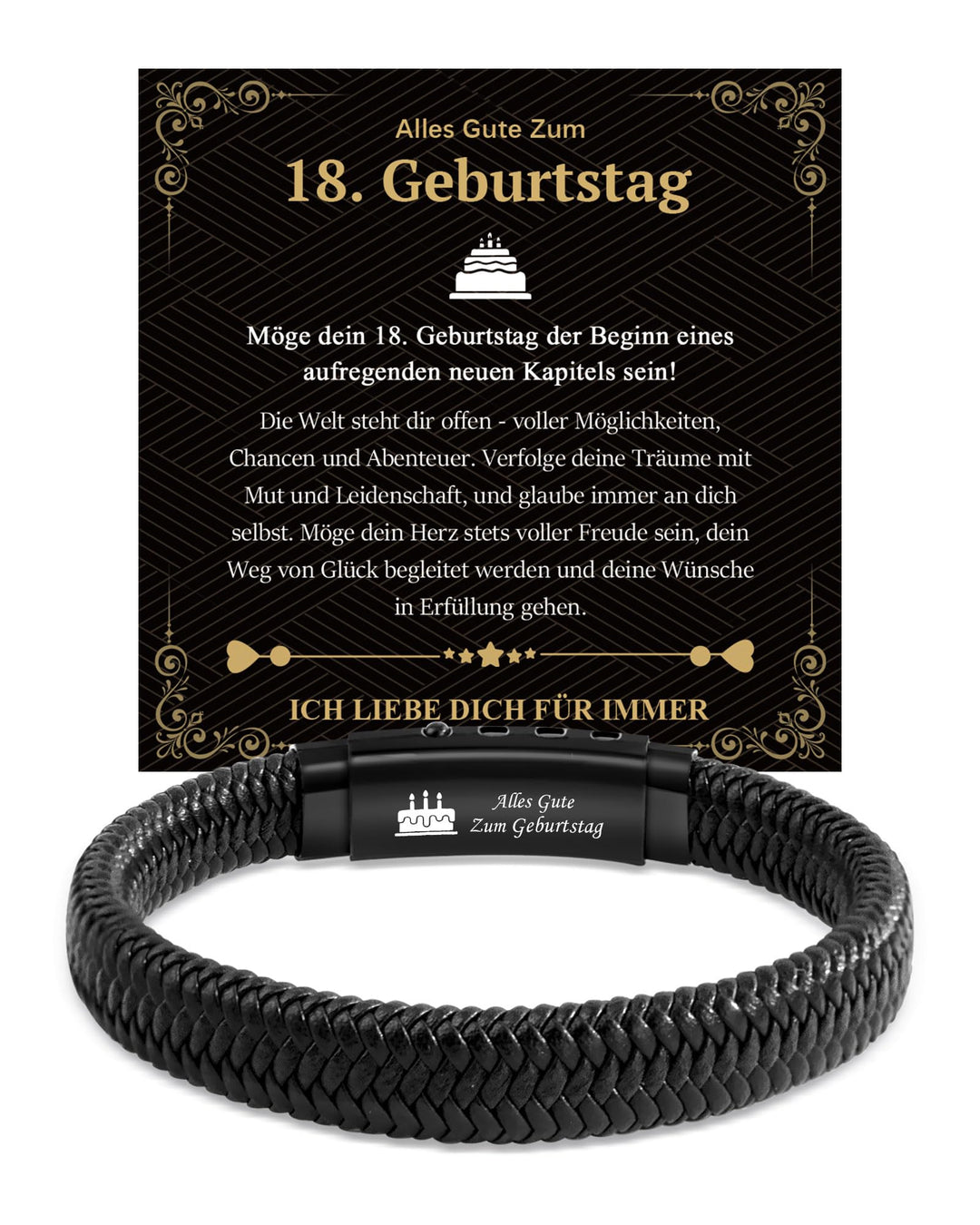 CheersLife 13-18. 30 40 50 60 Geburtstagsgeschenk für Männer Jungen, Verstellbar Lederarmband zum Ge