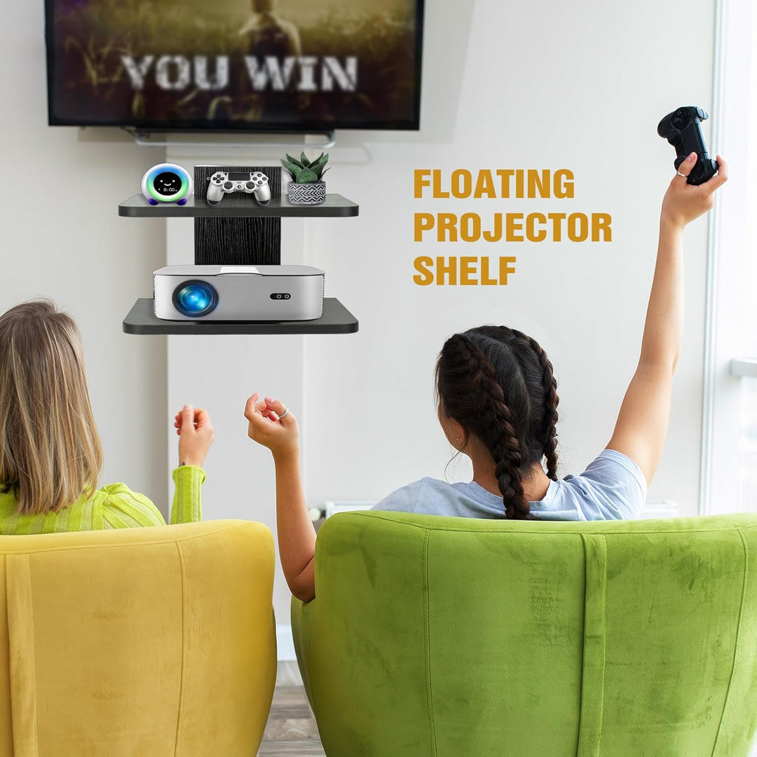 BiJun Floating Regal Multimedia Wandregal TV Rack Beamer Wandhalterung Mit Entertainment-Center Medi