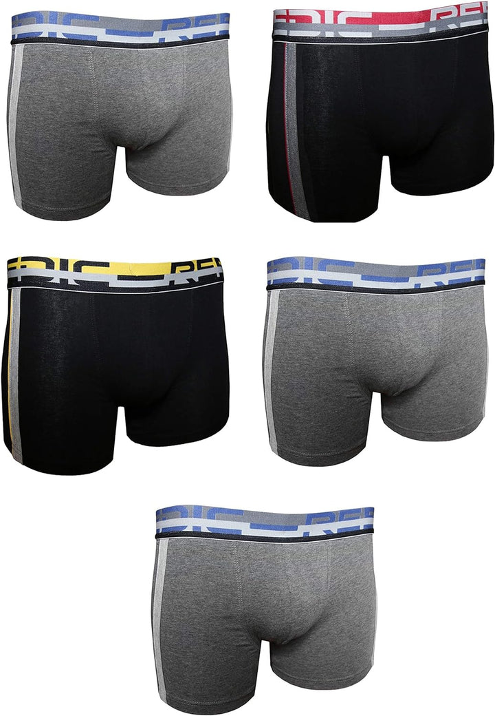Reedic Herren Boxershorts, Baumwolle, 5er Pack, Grösse XX-Large (2XL), Farbe je 5X Surprise Color Mi
