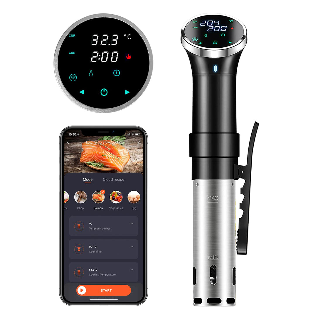 Sous Vide Garer, Wifi Sous Vide Stick 1100W Präzisionskochtopf Immersion Zirkulator mit Temperaturei