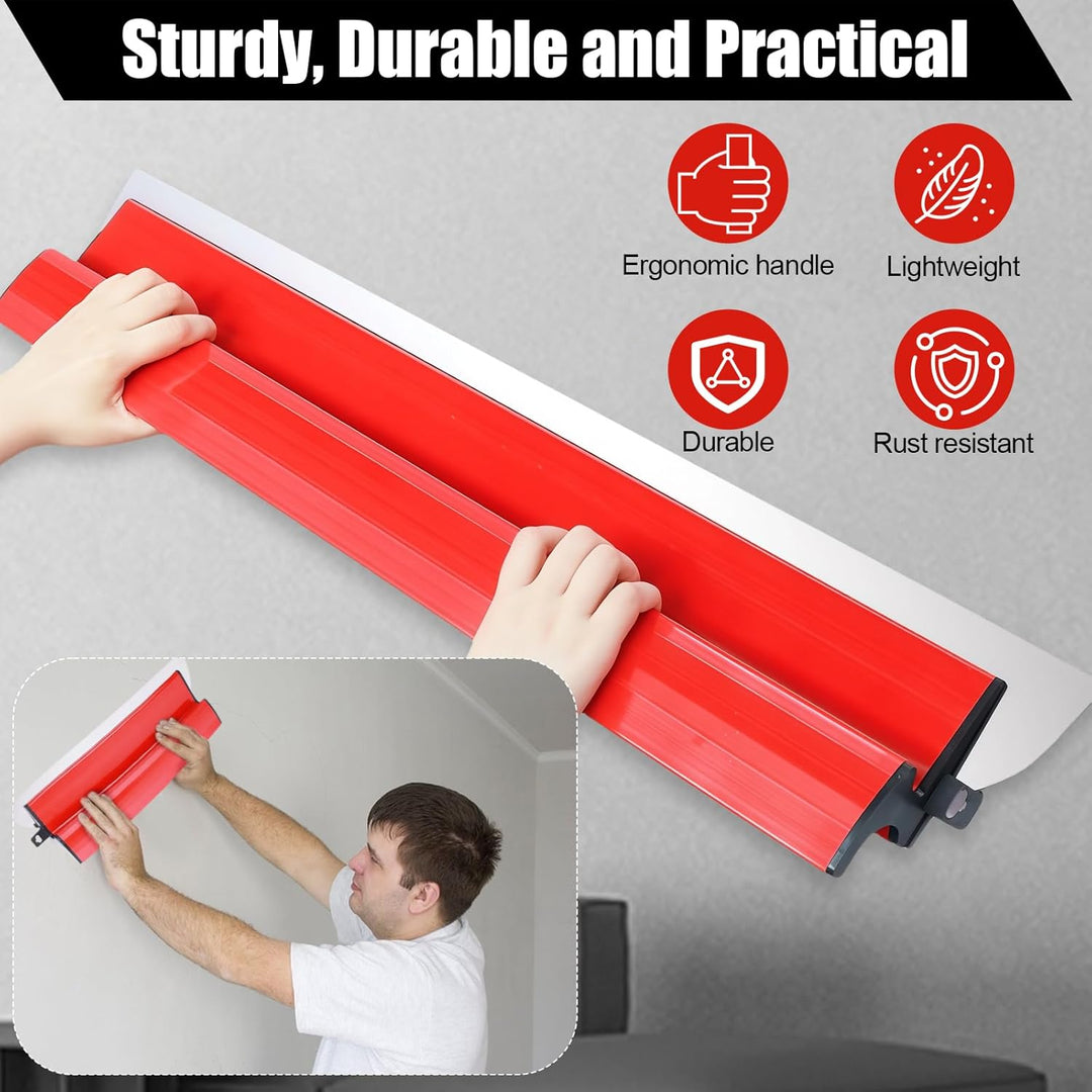 Flächenspachtel Set, 2 Stücke Spachtel Werkzeug 40cm/25cm Professionelle Trockenbau Skimming Tools G