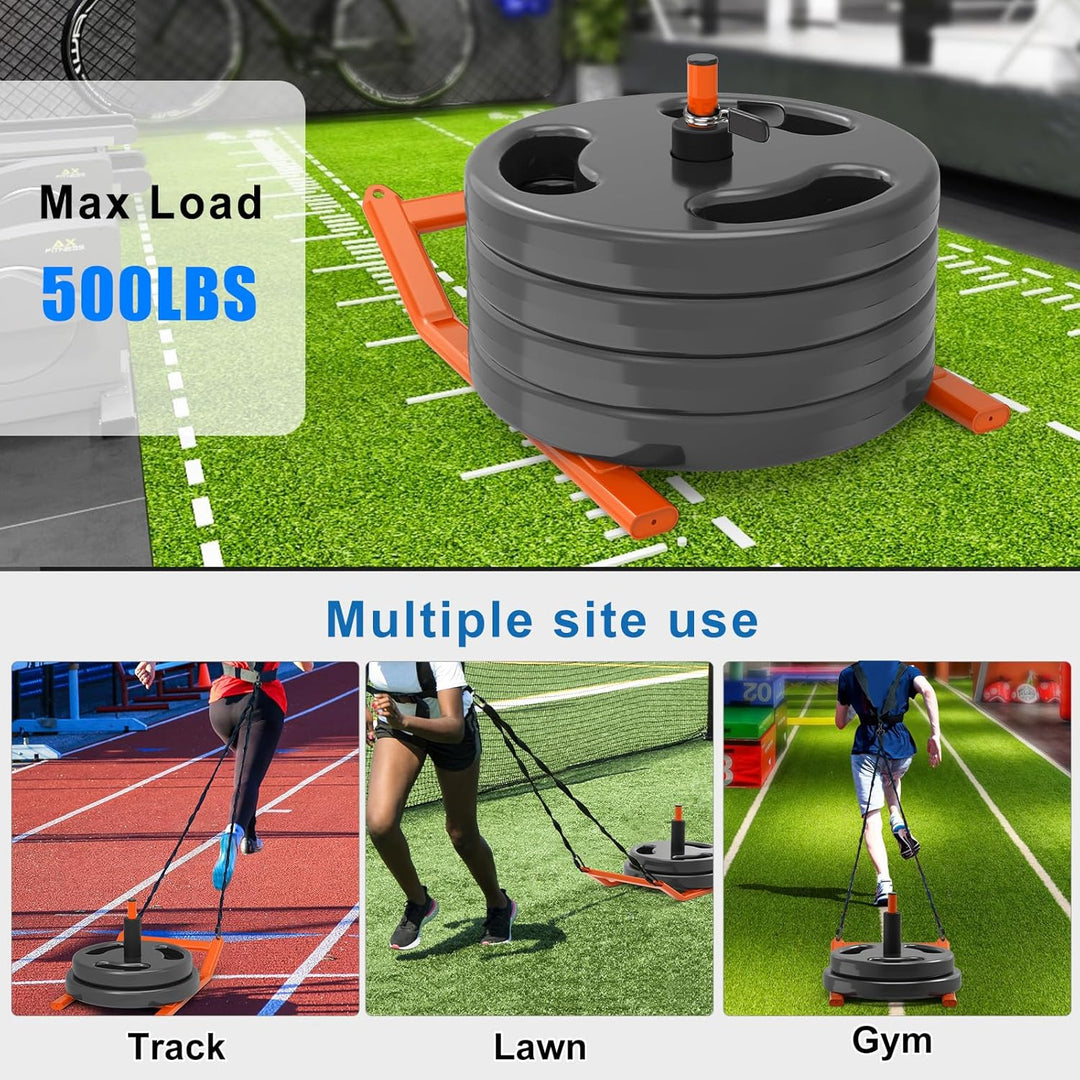 BeneLabel Gewichtsschlitten, Fitness Schlitten Teppich Gras Trainingsschlitten Indoor Outdoor Sportl