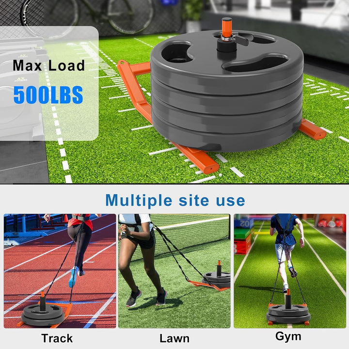 BeneLabel Gewichtsschlitten, Fitness Schlitten Teppich Gras Trainingsschlitten Indoor Outdoor Sportl