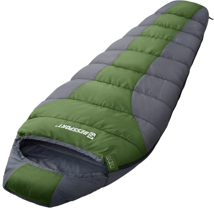 Bessport Schlafsack Outdoor Mumienschlafsack 3 Saison Klein und Ultraleicht Erwachsene Schlafsack Wa