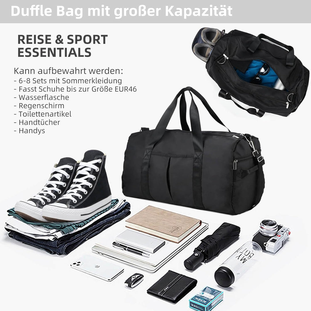 DAYGOS Sporttasche Herren, Reisetasche mit Schuhfach & Nassfach, Wasserdicht 40L Sporttaschen Sportb