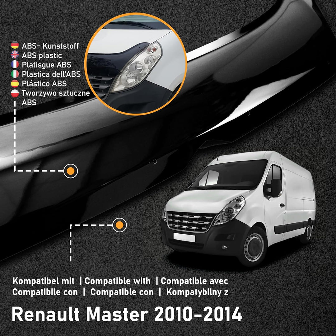CHROMEMASTER | Auto Zubehör; Steinschlagschutz; Motorhaubenabdeckung Kompatibel mit Renault Master 2