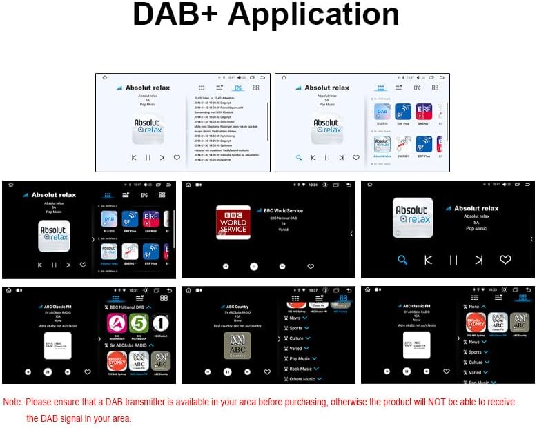 erisin DAB+ Box Antenne Digital Radio Adapter Verstärker für Autoradio Android 8.0/9.0/10.0 und höhe