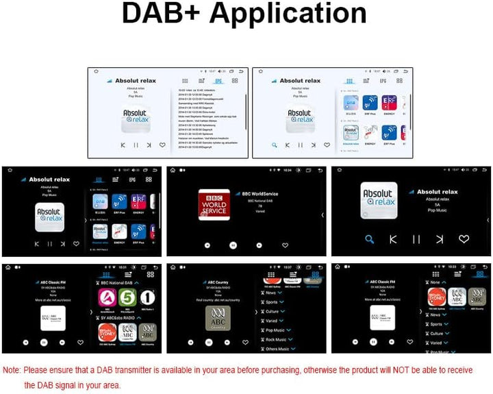 erisin DAB+ Box Antenne Digital Radio Adapter Verstärker für Autoradio Android 8.0/9.0/10.0 und höhe