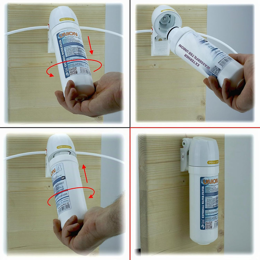 Ersatzkartusche für Wasserfilter "Union 4" Externer Kühlschrankfilter für SbS Kühlschrank. Filter Pa