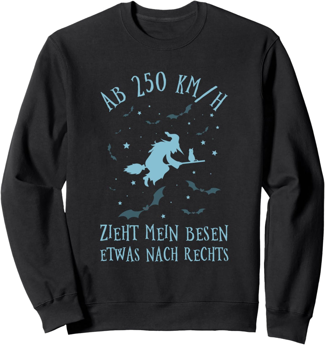 Ab 250 KM/H Zieht Mein Besen Etwas Nach Rechts Hexen Hexerei Sweatshirt