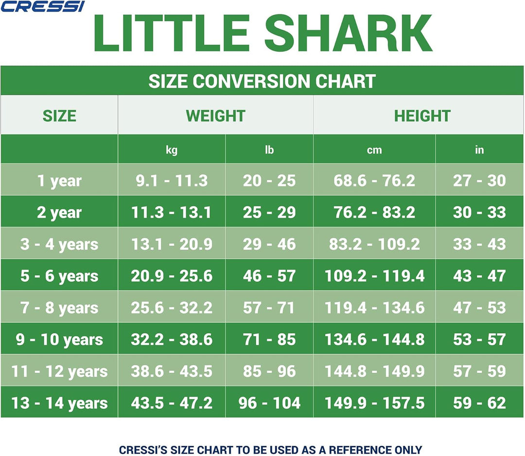 Cressi Little Shark Jr Shorty 2mm Neoprenanzug für Kinder Blau/Hellblau 11/12 Jahre Kurzarm, Blau/He