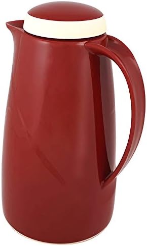 Helios Wave S + Kunststoff-Isolierkanne Drehverschluss rot 1,0 l spülmaschinenfest 1,0 Liter Rot, 1,