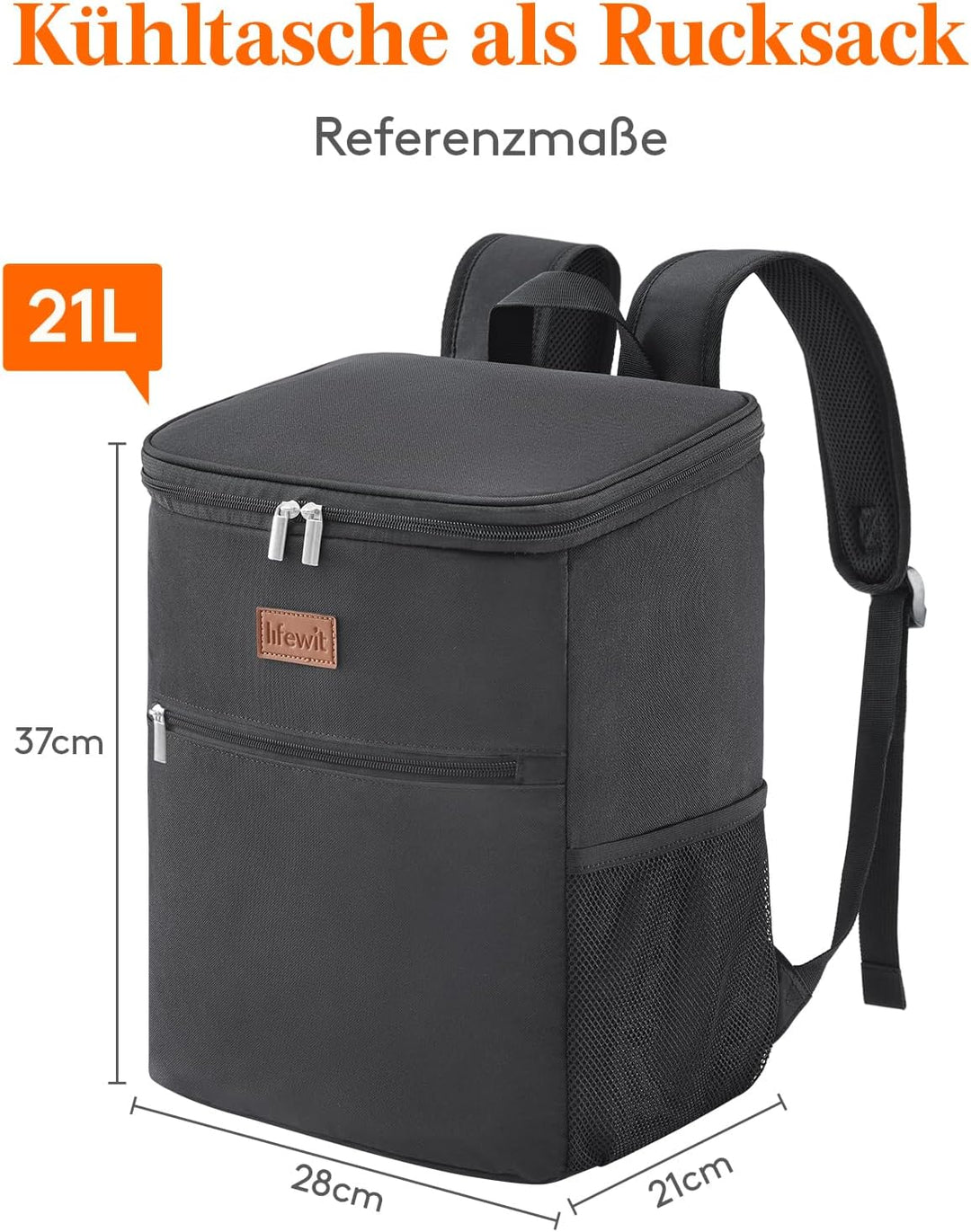 Lifewit 24L Kühl Rucksack Kühlrucksack Kühltasche Picknicktasche Gross Isoliert Cooler Bag Männer Fr