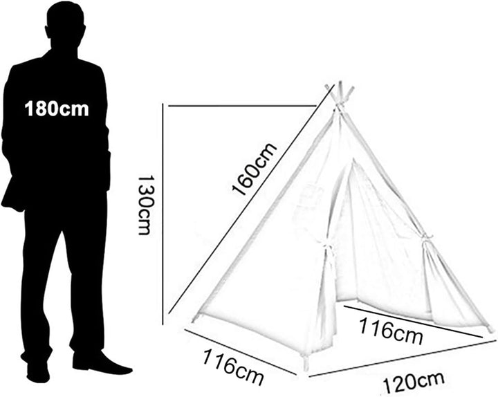 Sleeleece Tipi Zelt für Kinder Kindertipi Spielzelt Faltbares Spielhaus für drinnen oder draussen Fü
