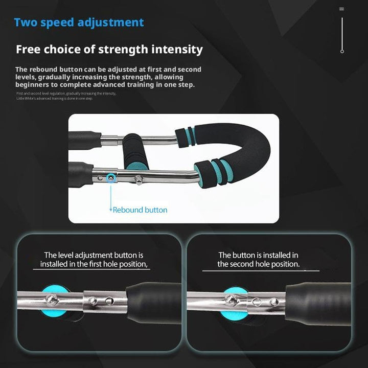 Shaker Twister Armtrainer, U-förmiger Twister-Armtrainer, verstellbarer Brust-Expander, Oberschenkel