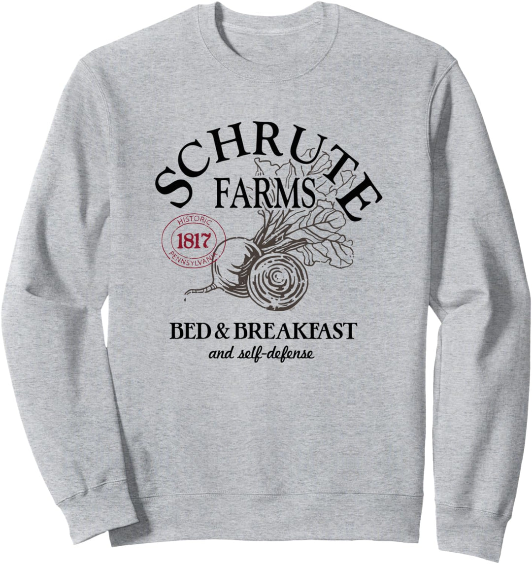 The Office Schrute Bauernhöfe Grosses Etikett Sweatshirt