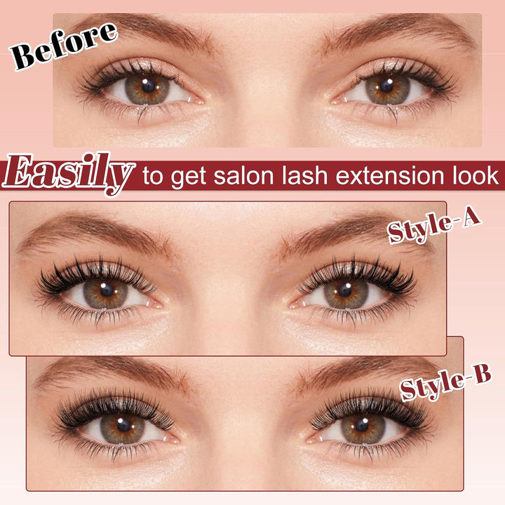 Higu clace Magnetische Wimpern,Magnet Wimpern Ohne Eyeliner,Magnetische Wimpern mit Applikator,Wimpe