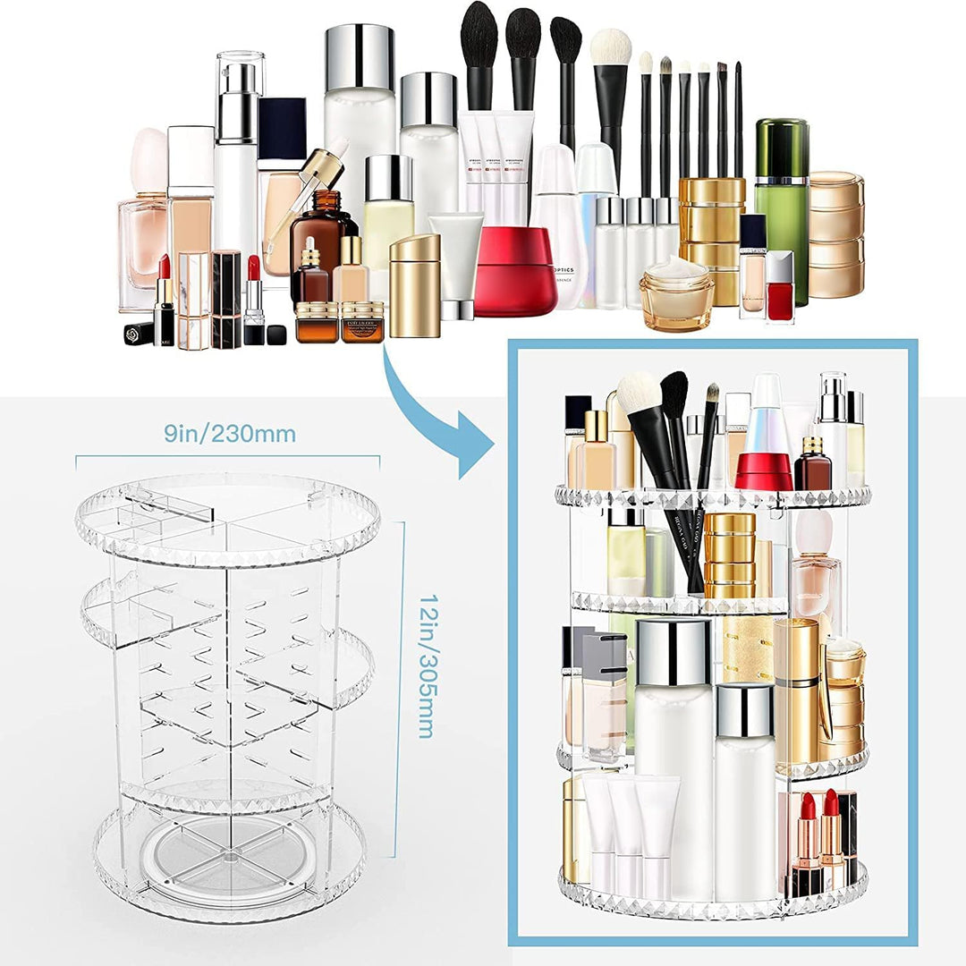 Withosent Make Up Organizer, 360° Drehbar Schminktisch Kosmetik Aufbewahrung, Skincare Beauty Schmin
