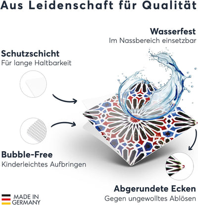 CREATISTO Mosaik Klebefliesen Stickerfliesen Fliesenfolie - Aufkleber Folie für Fliesen I Stickerfli