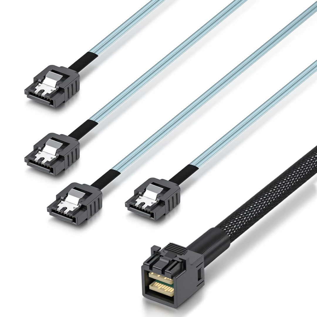 ipolex SFF-8643 zu SATA Kabel, SFF-8643 Host zu 4X SATA Target Kabel kompatibel mit Raid Controller