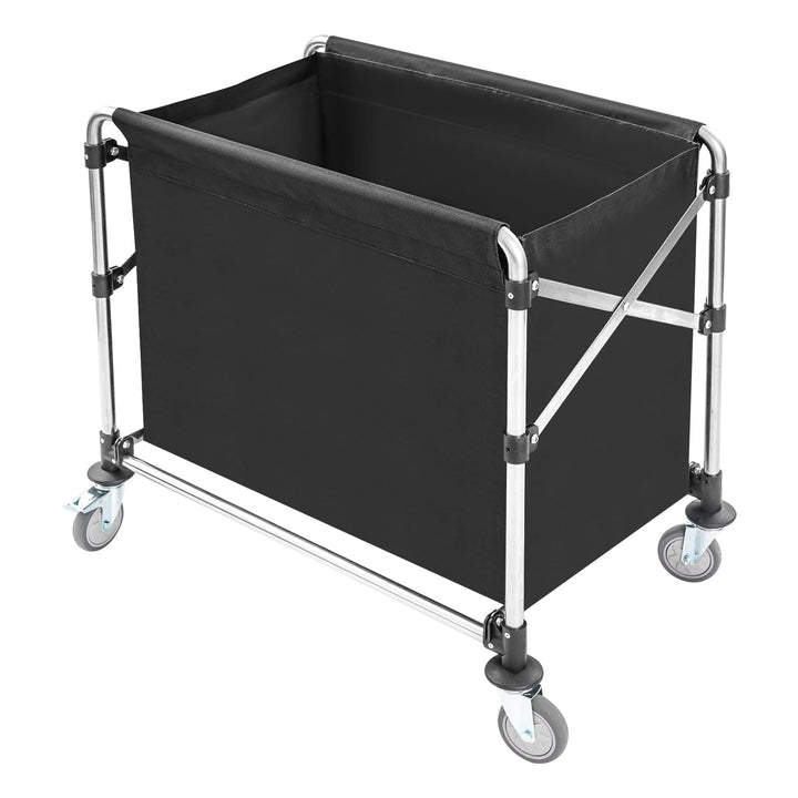 Klappbar Wäschewagen Edelstahl Wäschesortierwagen Kommerzieller mit Rollen Wäschekorbwagen mit 200kg