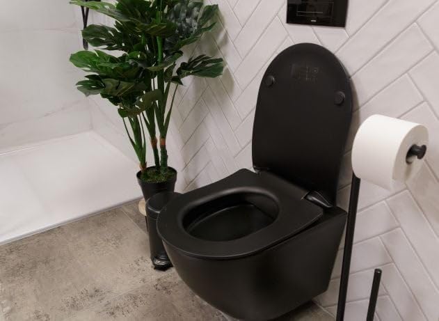 Primaster Wand-Tiefspül WC Prag Matt Schwarz inkl. WC-Sitz mit Absenkautomatik