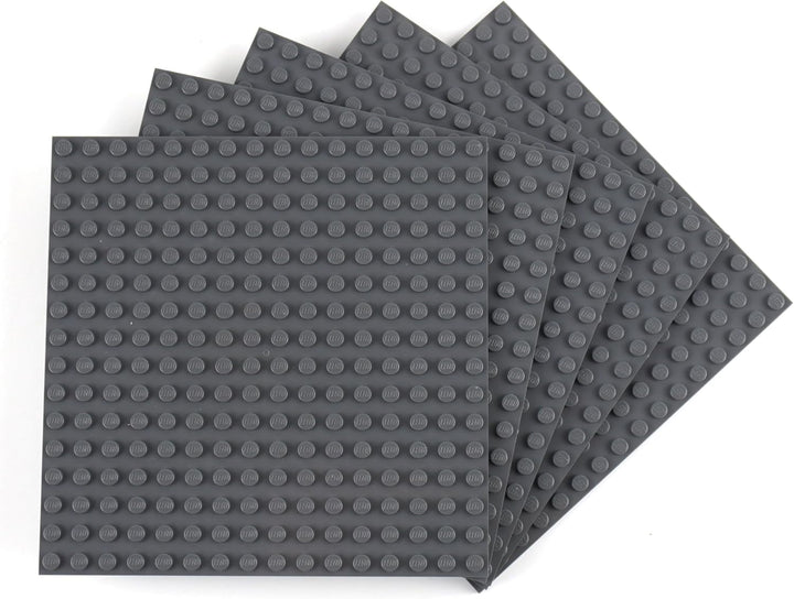LEGO 5 x Platte 16 x 16 Dunkelgrau
