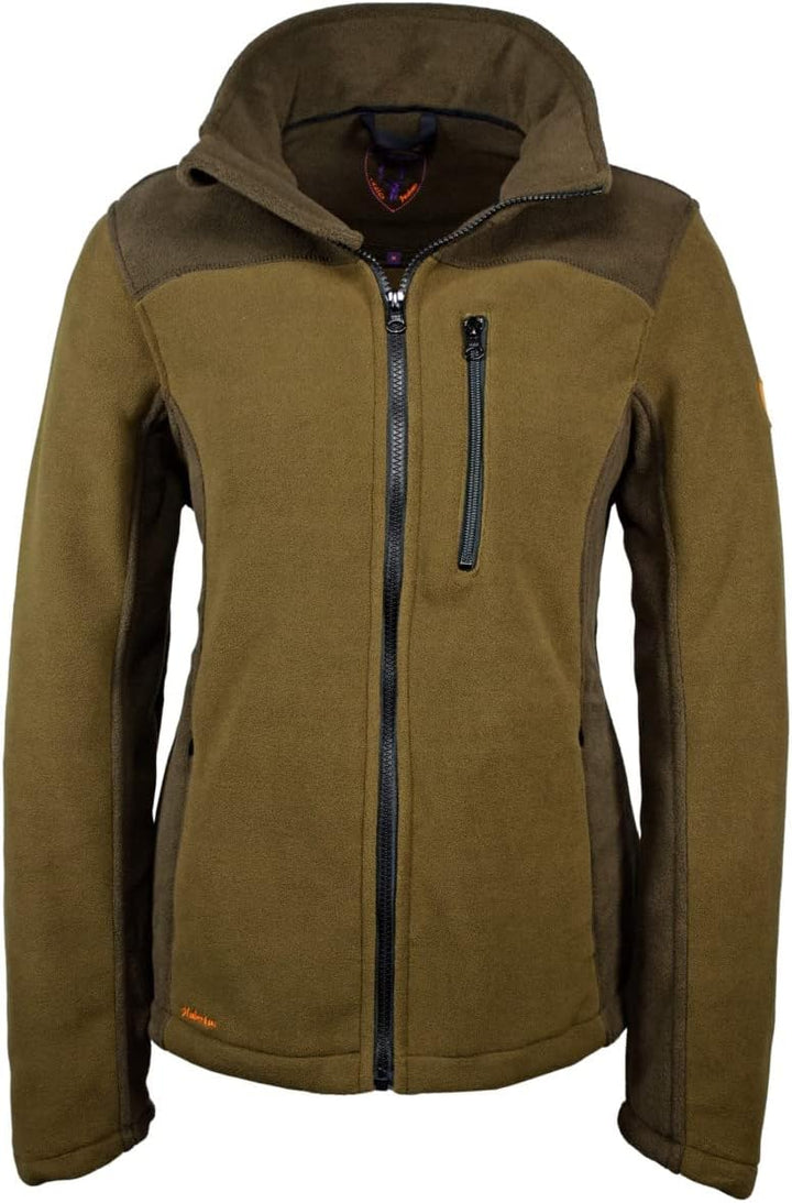 HUBERTUS Damen Fleece Jagdjacke Oliv Braun XXL Oliv, XXL Oliv