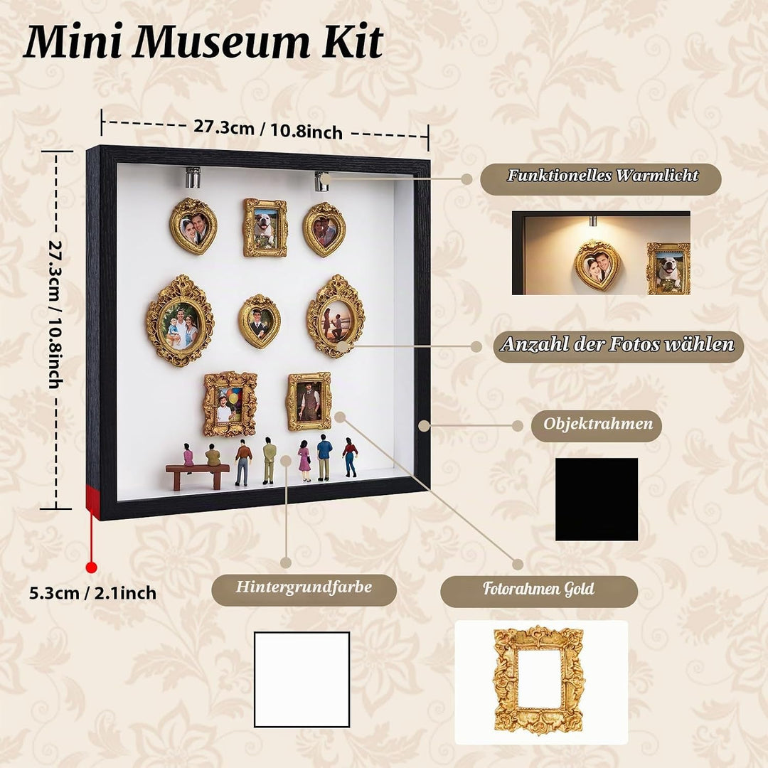 DIY Mini Museum Bilderrahmen Mini Bilderrahmen Vintage Figuren Menschen Museum Mit 8 Mini Goldene Ra