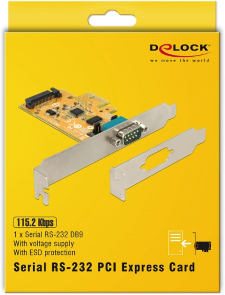 DeLock PCIe x1 Seriell 1x RS-232 mit Spannungsversorgung