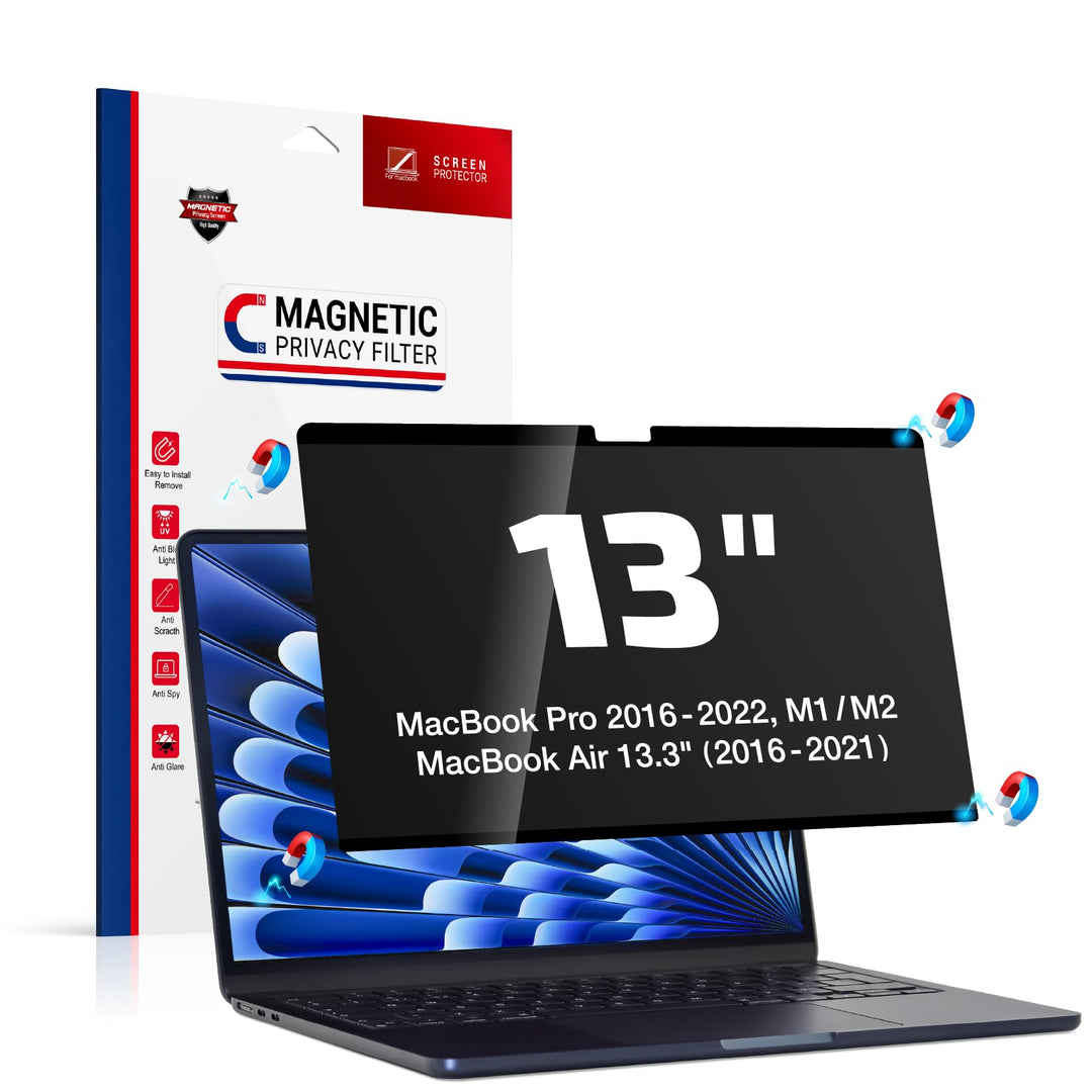 Fluflyer Magnetischer Blickschutzfilter Kompatibel Mit MacBook Pro 13 Zoll (2016-2022,M1,M2), MacBoo
