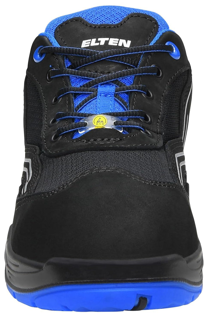 ELTEN Sicherheitsschuhe AMBITION blue Low ESD S1, Herren, sportlich, leicht, schwarz/blau, Stahlkapp
