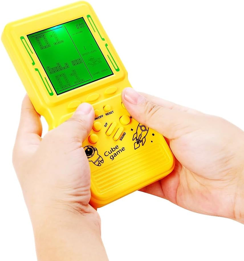 CZT Neue Block Spielkonsole Grosser Bildschirm mit grüner Hintergrundbeleuchtung bequemer zum Spiele