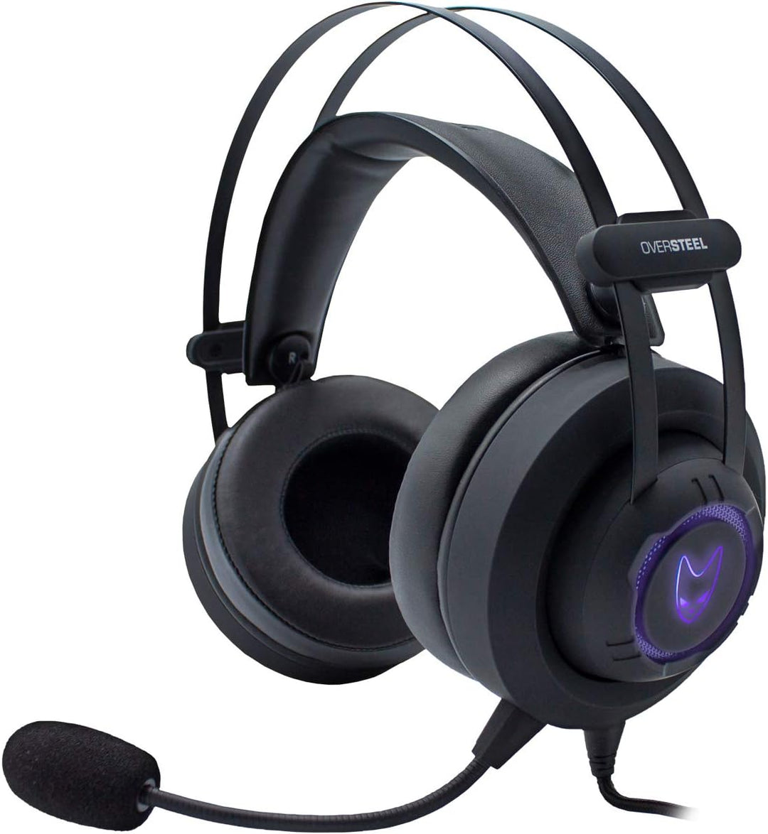 Oversteel MERCURY - RGB Gaming-Kopfhörer, Headset mit Mikrofon, Stereo-Sound, MERCURY