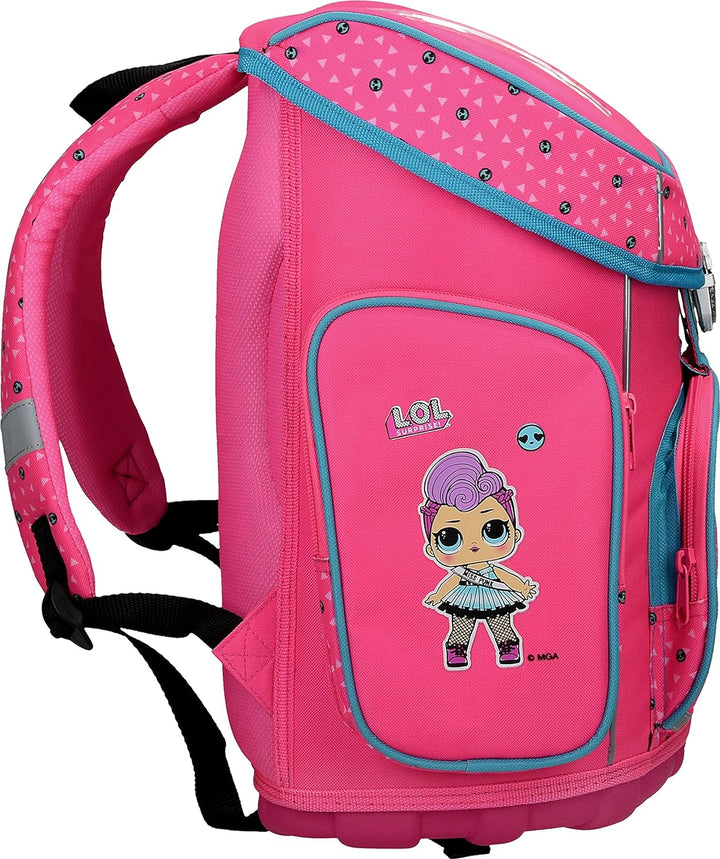 LOL Schulranzen Mädchen 1 Klasse Tornister Schulrucksack SET 3 tlg. L.O.L. für Grundschule ergonomis