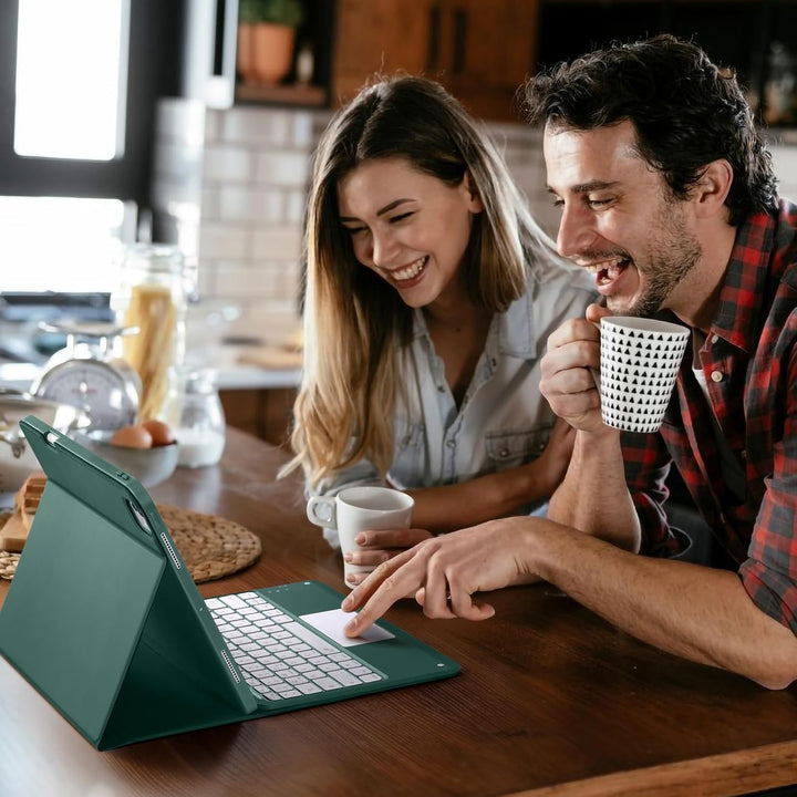 Vobafe Hülle mit Tastatur für iPad Pro 13 Zoll M5/M4 (2025/2024), Multi-Touch Trackpad Hochwertige P