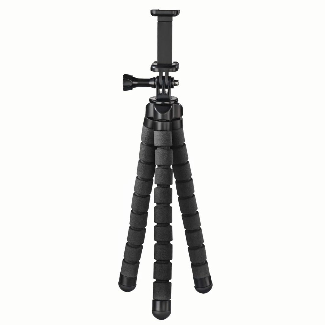 Hama Flex Dreibeinstativ 1/4 Zoll Arbeitshoehe=9-26cm Schwarz Fuer Smartphones und GoPro 4613 Schwar