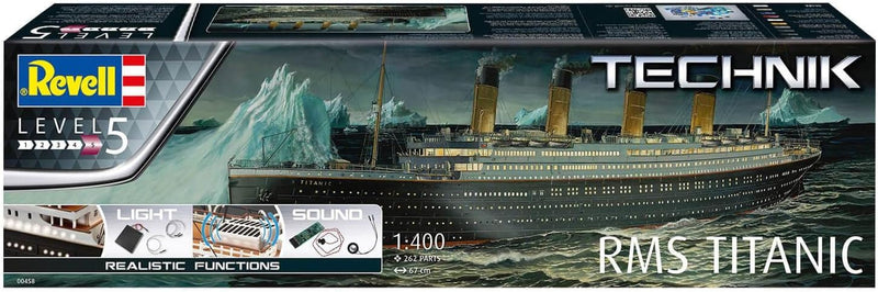 Revell 00458 RMS Titanic - Technik originalgetreuer Modellbausatz für Experten, unlackiert, Mittel R