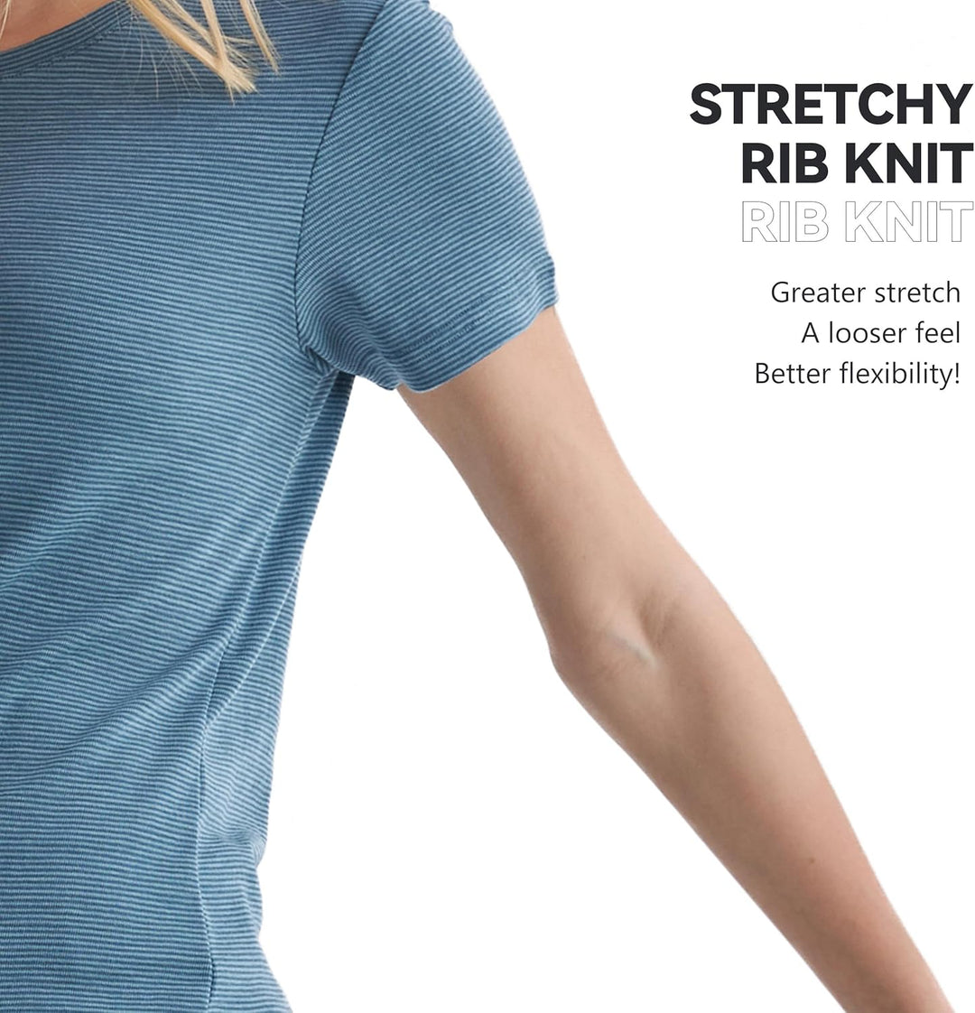 Merino Protect 100% Merino Wolle Shirt Damen Kurzarm Rundhals Wolle Unterhemd Geruchsresistenz Funkt