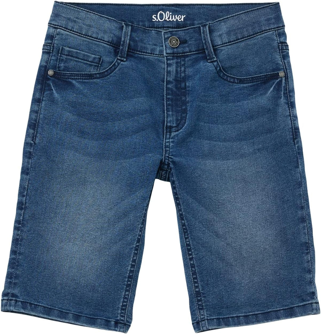 s.Oliver Jungen Jeans Bermuda, Seattle Slim Fit 140 Blau 55z4, 140 Blau 55z4
